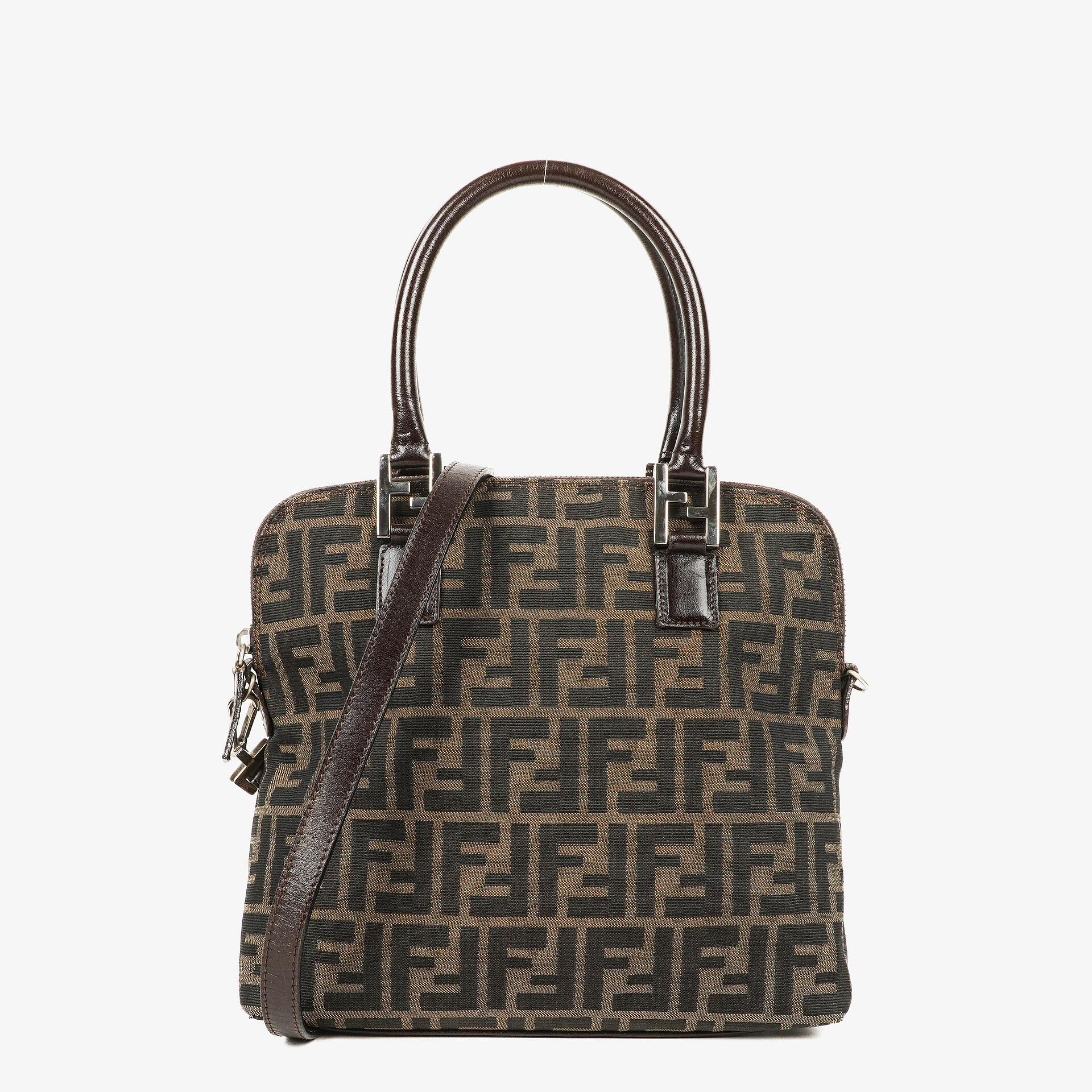 Fendi Zucca Brown Top Handle Bag