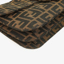 Fendi Zucca Canvas Baguette Tobbaco Shoulder Bag