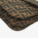 Fendi Zucca Canvas Baguette Tobbaco Shoulder Bag
