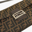 Fendi Zucca Canvas Baguette Tobbaco Shoulder Bag