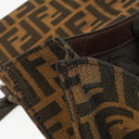 Fendi Zucca Canvas Baguette Tobbaco Shoulder Bag