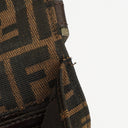 Fendi Zucca Canvas Baguette Tobbaco Shoulder Bag