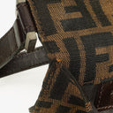 Fendi Zucca Canvas Baguette Tobbaco Shoulder Bag