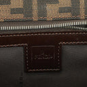 Fendi Zucca Canvas Baguette Tobbaco Shoulder Bag