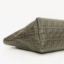 Fendi Zucca Coated Canvas and Patent Leather Tobacco/Black Baguette Print Roll Shopper Tote