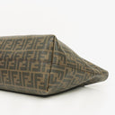 Fendi Zucca Coated Canvas and Patent Leather Tobacco/Black Baguette Print Roll Shopper Tote