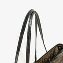 Fendi Zucca Coated Canvas and Patent Leather Tobacco/Black Baguette Print Roll Shopper Tote