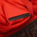 Fendi Zucca Coated Canvas and Patent Leather Tobacco/Black Baguette Print Roll Shopper Tote