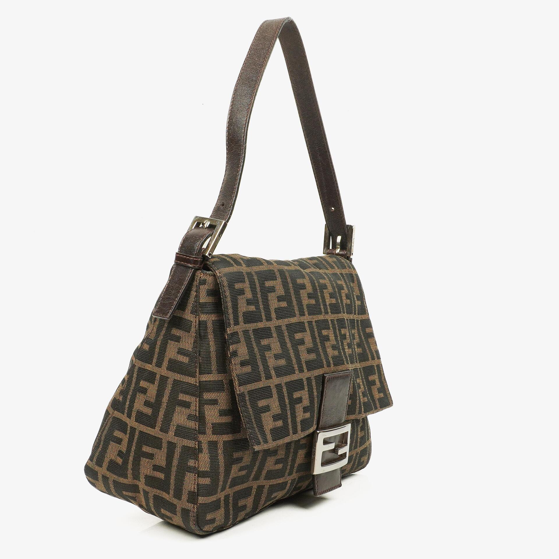 Fendi Zucca Mamma Baguette Tobacco Shoulder Bag