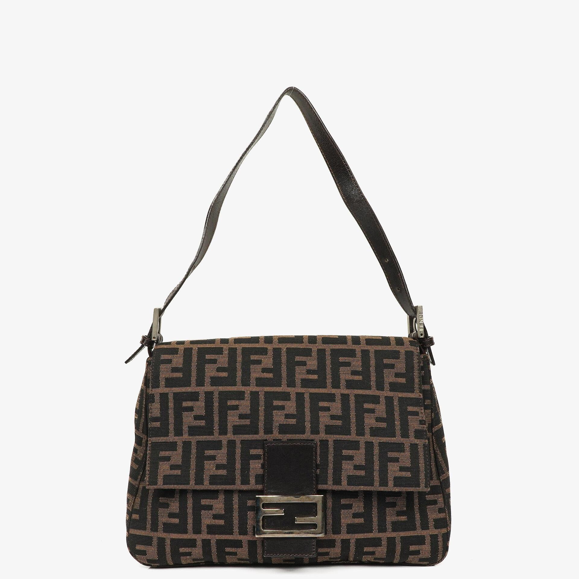Fendi Zucca Mamma Baguette Tobacco Shoulder Bag