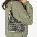 Fendi Zucchino Hobo Shoulder Bag