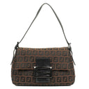Fendi Zucchino Mini Mamma Baguette Shoulder Bag