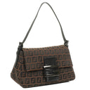 Fendi Zucchino Mini Mamma Baguette Shoulder Bag
