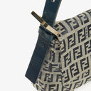 Fendi Zuccino Baguette Navy/Grey Handbag