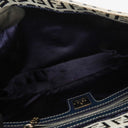 Fendi Zuccino Baguette Navy/Grey Handbag