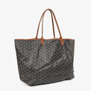 Goyard Saint Louis Black Chevron Print Coated Canvas Tote Bag