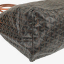 Goyard Saint Louis Black Chevron Print Coated Canvas Tote Bag