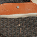 Goyard Saint Louis Black Chevron Print Coated Canvas Tote Bag