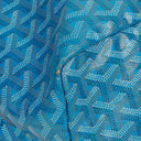 Goyard Saint Louis GM Blue Chevron Print Coated Canvas Tote Bag
