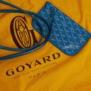 Goyard Saint Louis GM Blue Chevron Print Coated Canvas Tote Bag
