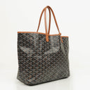 Goyard Saint Louis PM Black Chevron Print Coated Canvas Tote Bag