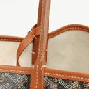 Goyard Saint Louis PM Black Chevron Print Coated Canvas Tote Bag