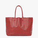 Goyard Saint Louis Red Chevron Print Coated Canvas Tote Bag