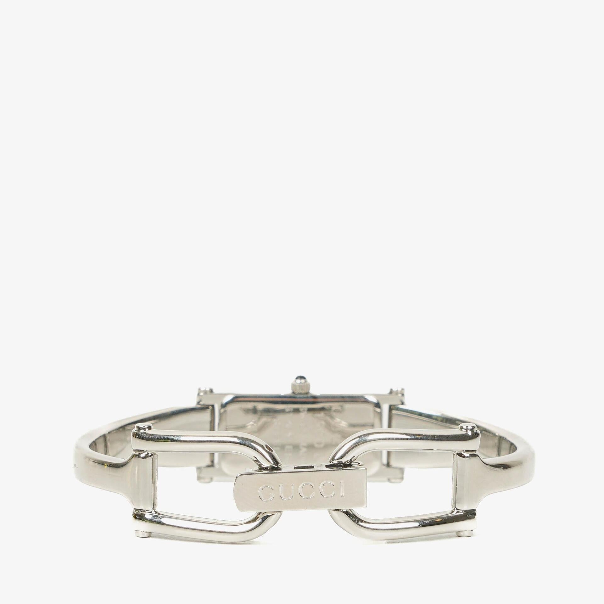 Gucci 1500L Rectangular Stainless Steel Watch