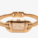 Gucci 6800L GG Dial Bangle Timepiece Gold-Tone Stainless Steel Watch
