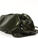 Gucci Abbey D-Ring Olive Green Patent Leather Hobo Bag