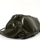 Gucci Abbey D-Ring Olive Green Patent Leather Hobo Bag