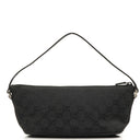 Gucci Baguette Pochette Boat Black GG Monogram Bag