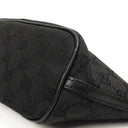 Gucci Baguette Pochette Boat Black GG Monogram Bag