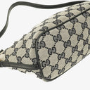 Gucci Baguette Pochette Boat Grey GG Monogram Bag