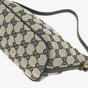 Gucci Baguette Pochette Boat Grey GG Monogram Bag