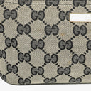 Gucci Baguette Pochette Boat Grey GG Monogram Bag