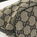 Gucci Baguette Pochette Boat Grey/Black GG Monogram Bag