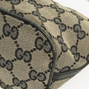 Gucci Baguette Pochette Boat Grey/Black GG Monogram Bag