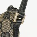 Gucci Baguette Pochette Boat Grey/Black GG Monogram Bag