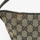 Gucci Baguette Pochette Boat Grey/Black GG Monogram Bag