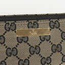 Gucci Baguette Pochette Boat Grey/Black GG Monogram Bag