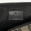 Gucci Baguette Pochette Boat Grey/Black GG Monogram Bag
