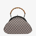 Gucci Bamboo Top Handle Frame GG Canvas Bag