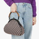 Gucci Bamboo Top Handle Frame GG Canvas Bag