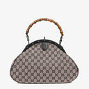 Gucci Bamboo Top Handle Frame GG Canvas Bag