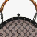 Gucci Bamboo Top Handle Frame GG Canvas Bag