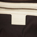 Gucci Bamboo Handle Large Neutral Calfskin Studded Tote Bag