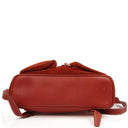 Gucci Bamboo Red Suede And Leather Backpack