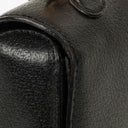 Gucci Bamboo Top Handle Black Leather Bag