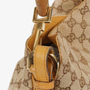 Gucci Bamboo Top Handle GG Canvas and Leather Hobo Bag